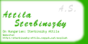 attila sterbinszky business card